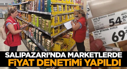 Salıpazarı’nda Marketlerde Fiyat Denetimi Yapıldı