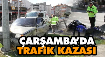 Çarşamba’da Trafik Kazası: 2 Yaralı