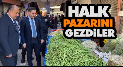 İlçe Protokolü Halk Pazarını Gezdi