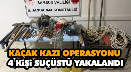Kaçak Kazı Operasyonu: 4 Kişi Suçüstü Yakalandı