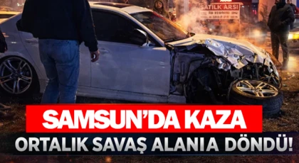 Samsun’da Otomobiller Çarpıştı: 2 Yaralı
