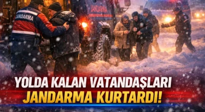 Yolda Kalan Vatandaşları Jandarma Kurtardı