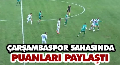 Çarşambaspor Sahasında Puanları Paylaştı