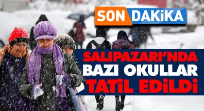 Salıpazarı’nda Bazı Okullar Tatil Edildi