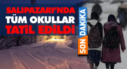 Salıpazarı’nda Tüm Okullar Tatil Edildi