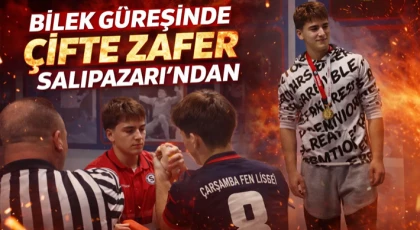 Bilek Güreşinde Çifte Zafer Salıpazarı’ndan