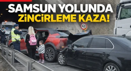 Samsun Yolunda Zincirleme Kaza