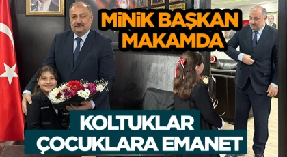 Minik Başkan Makamda: Koltuklar Çocuklara Emanet