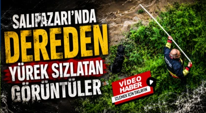 Salıpazarı’nda Dereden Yürek Sızlatan Görüntüler
