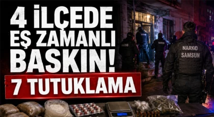 4 İlçede Eş Zamanlı Baskın! 7 Tutuklama