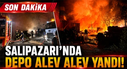 Salıpazarı’nda Depo Alev Alev Yandı