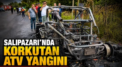 Salıpazarı’nda Seyir Halindeki Atv Alev Aldı