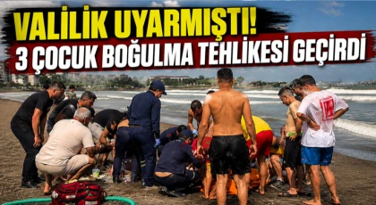 Valilik Uyarmıştı! 3 Çocuk Boğulma Tehlikesi Geçirdi